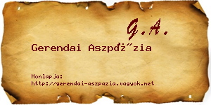 Gerendai Aszpázia névjegykártya